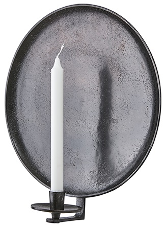 Väggljusstake - Ljusstake - Ljuslampett - Antikbrun  Ø 35 cm - 2