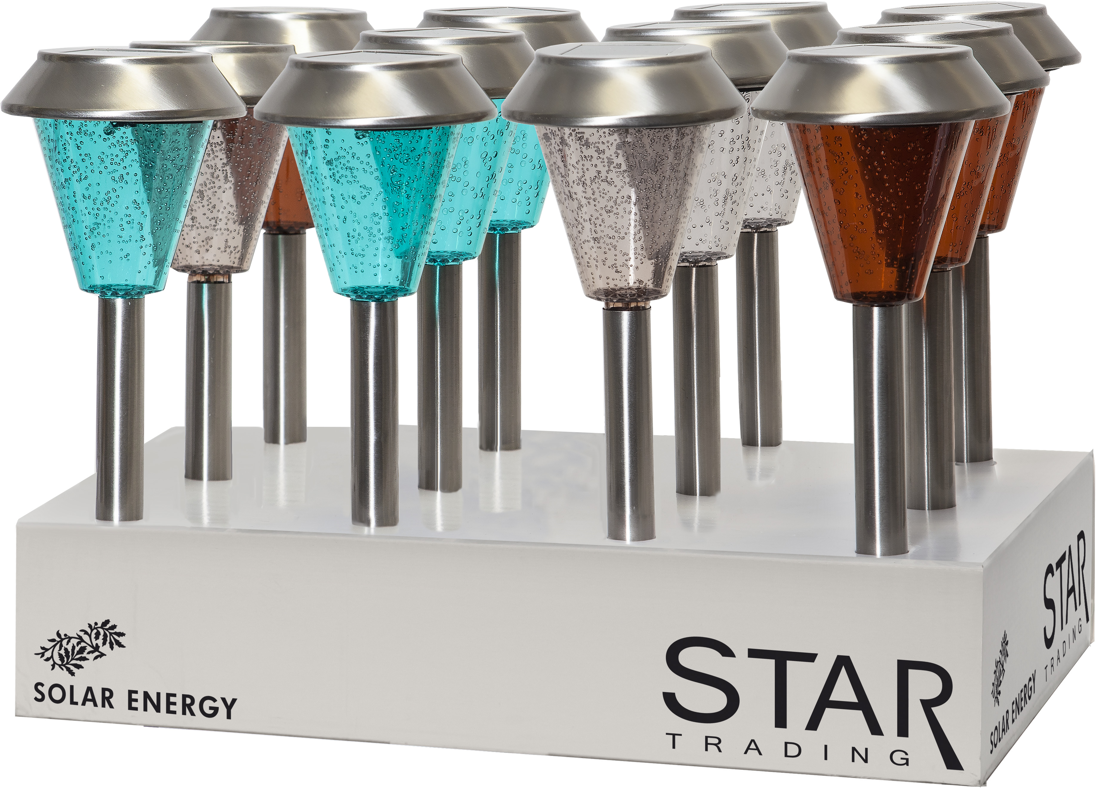 Solar bollards - Solar lighting - Garden lighting - 12-pack - 5