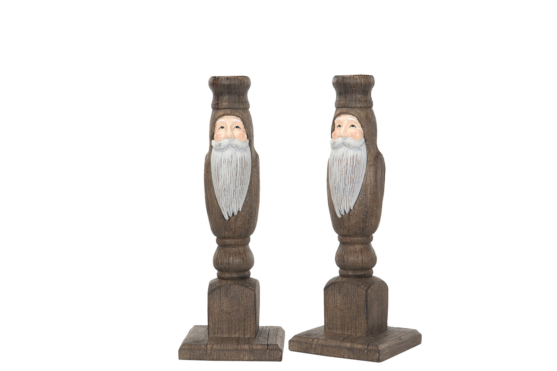 Ljusstake/Tomte Natur Poly Mellan 9x9x25cm - 3