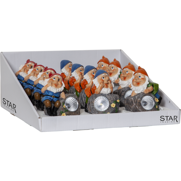 Solcellsdekoration Gnomy - 12-pack