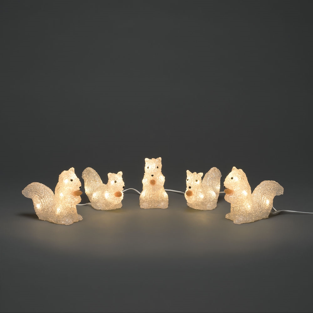 String lights with 5 squirrels for outdoor use - Dimmable - 2