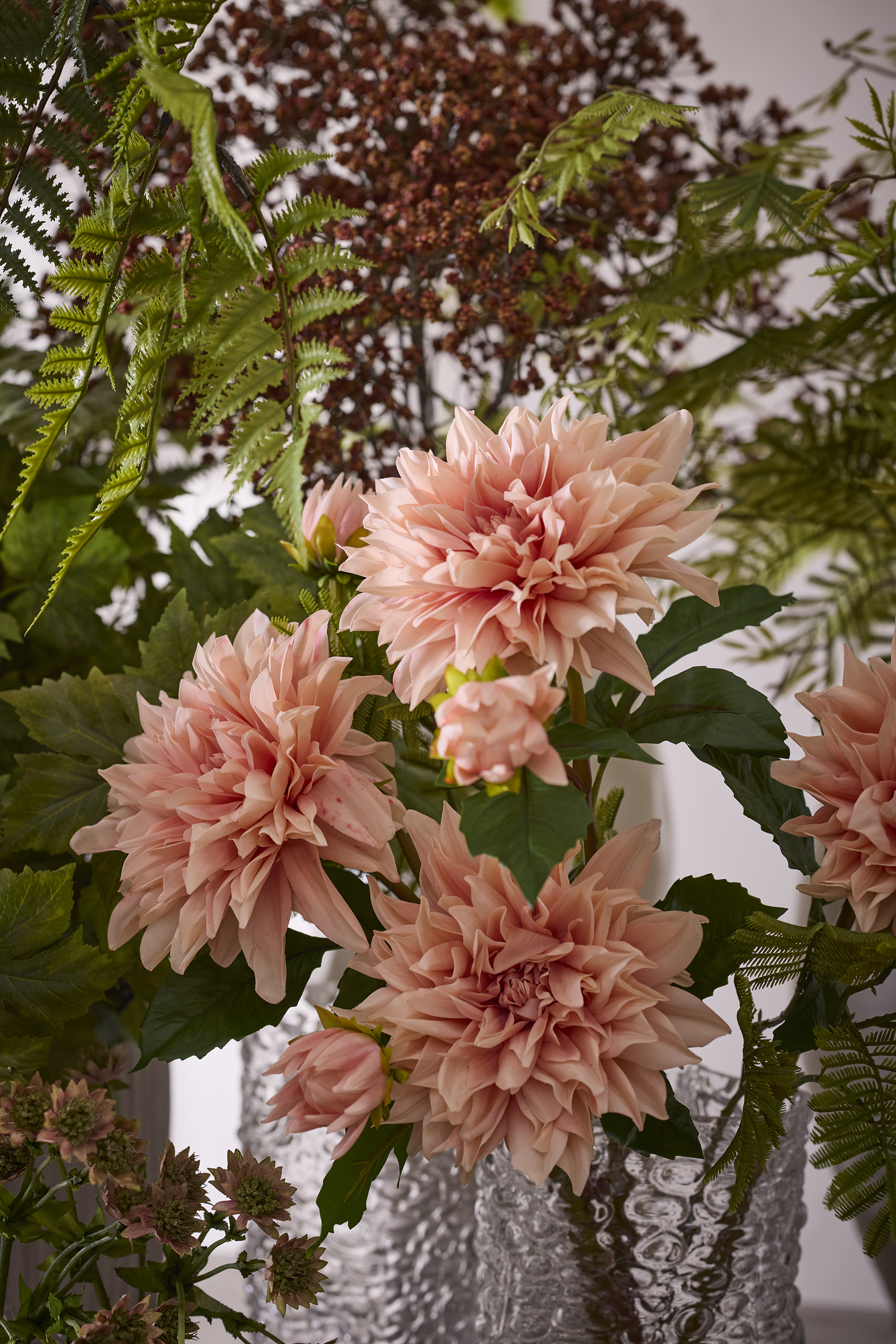 Dahlia - Peach - Real touch - 70 cm - 2