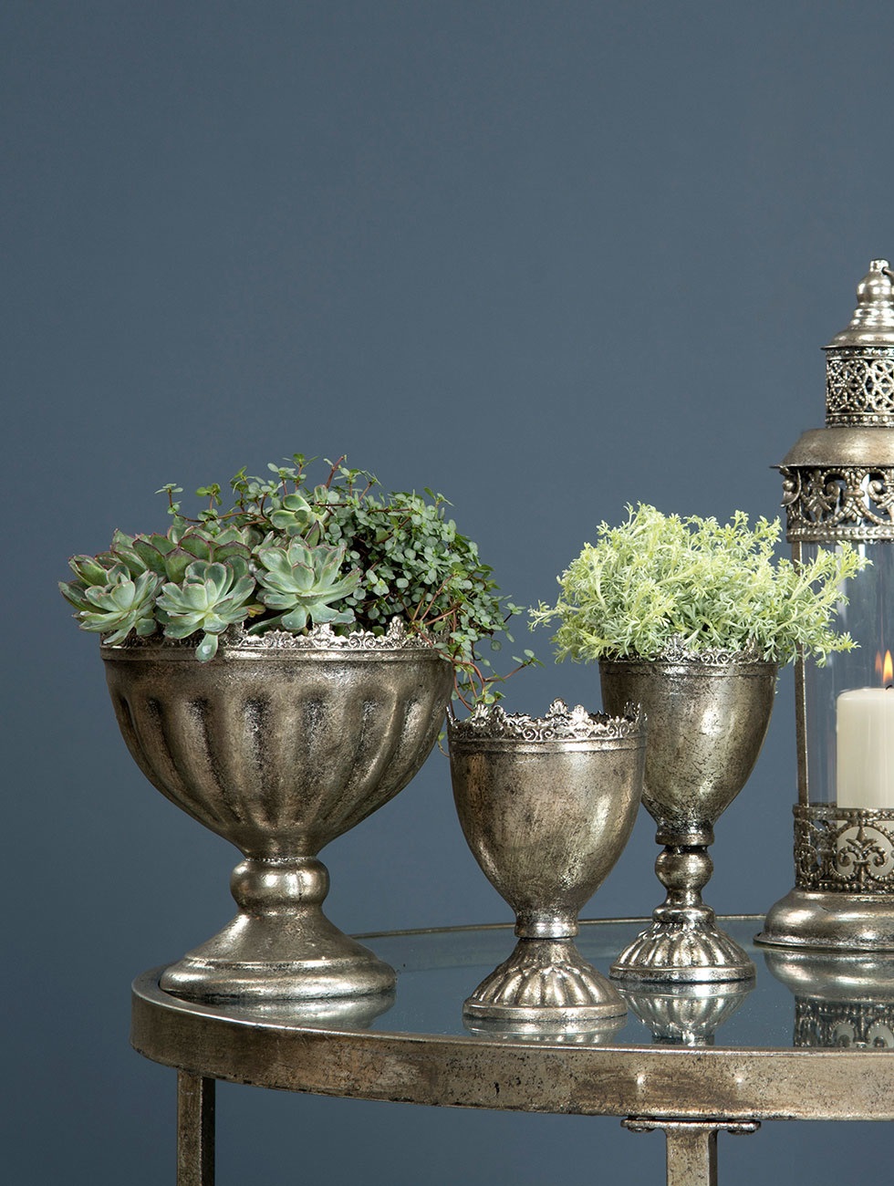 Urn on foot - Trophy - Pot - Antique silver - 2