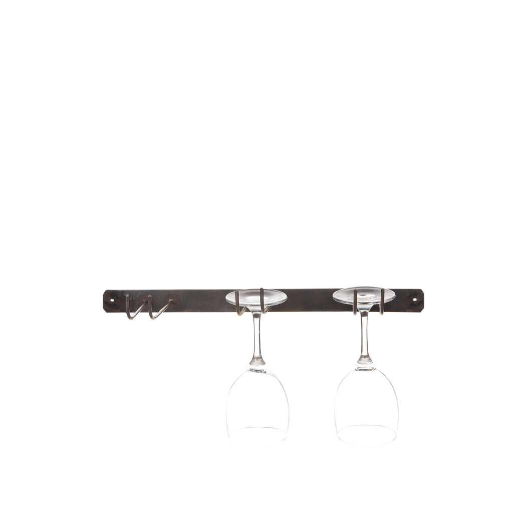 Wrought iron glass holder for 6 glasses - 23x40 cm