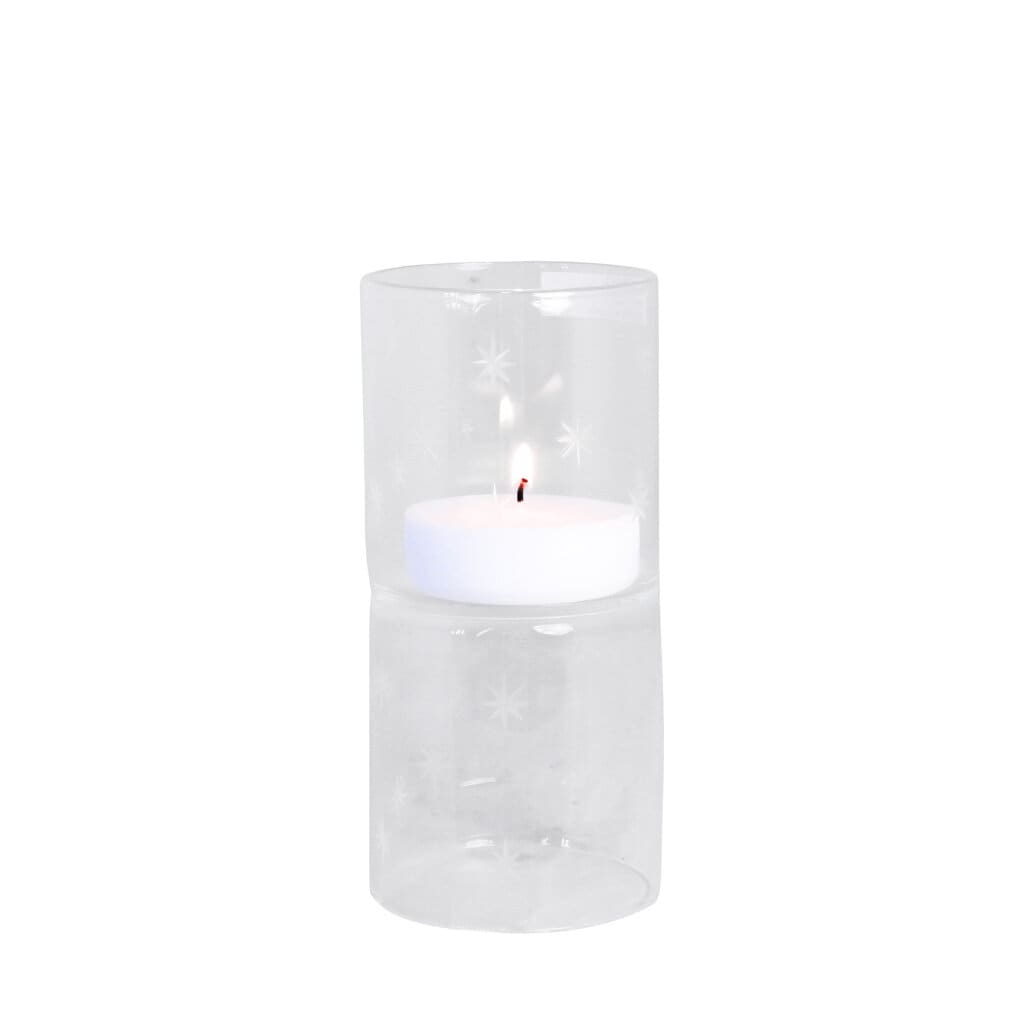 Julia Etched Star Low Candle Lantern - 4