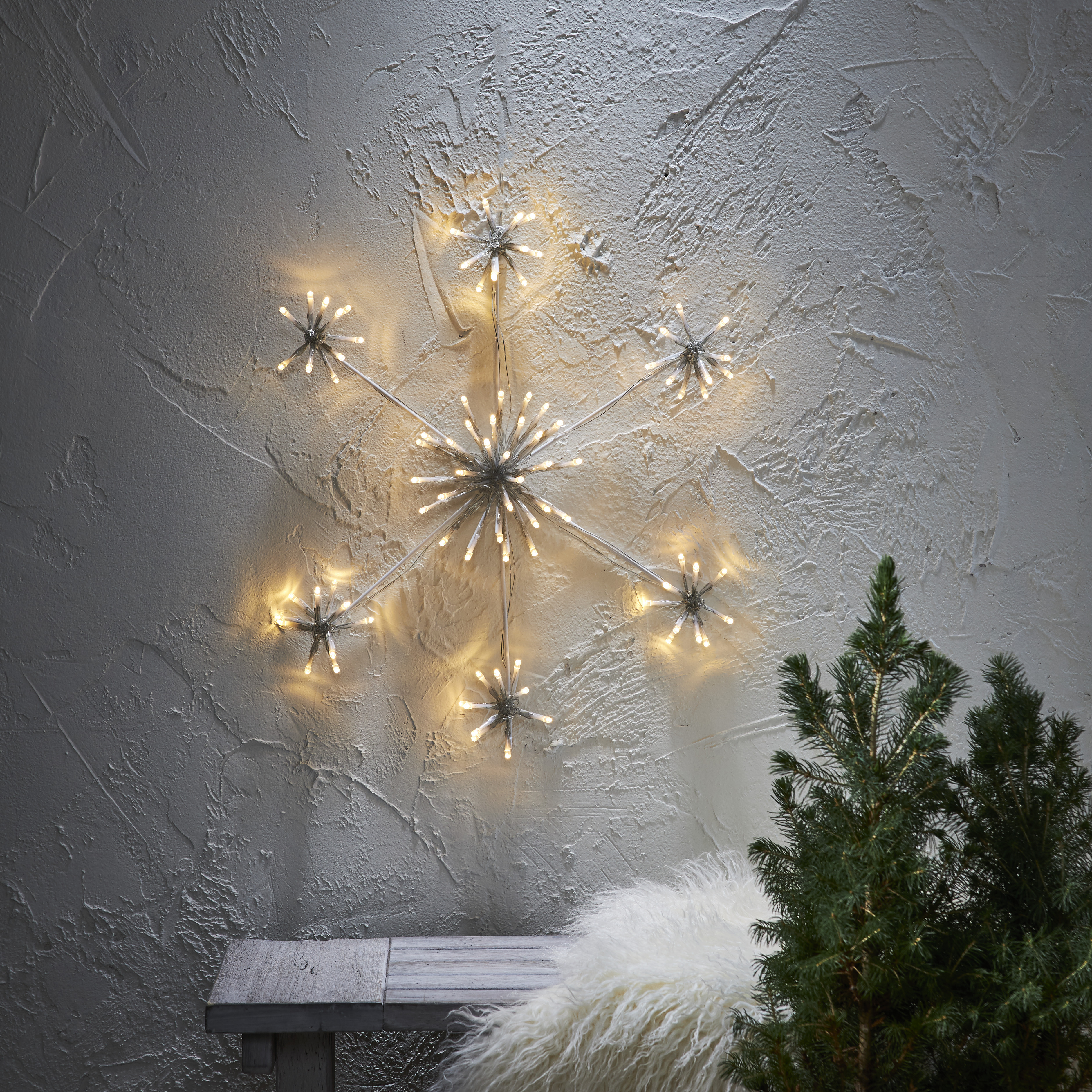 Silhouette Flower Snowflake - 50x50 cm