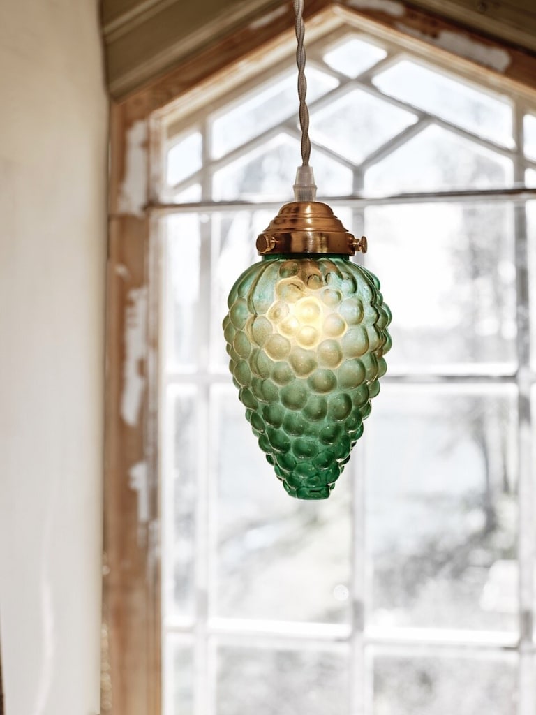 Taklampa Druva Grön/Mässing - Glas - 2