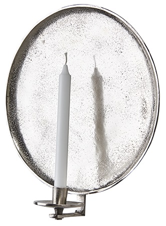 Wall candle holder - Candle holder - Candle lamp - Antique silver Ø 35 cm - 2