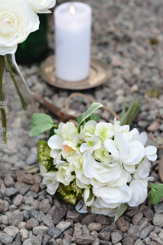 BOUQUET - WHITE FLOWER BOUQUET - 30 CM - 4
