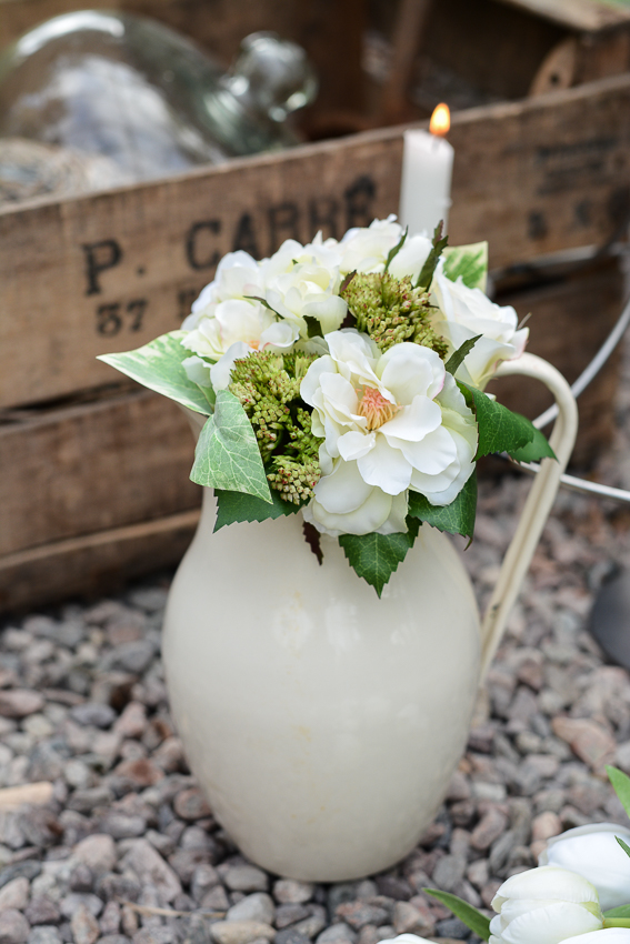 BOUQUET - WHITE FLOWER BOUQUET - 30 CM - 2