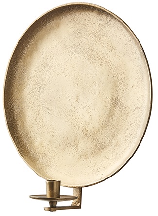 Wall candle holder - Candle holder - Lamp - Antique brass Ø 35 cm - 5