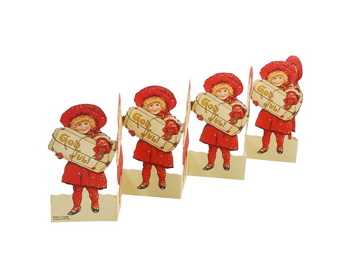 Paper garland Girl - Jenny Nyström - Old-fashioned Christmas decoration - 15x62 cm - 3
