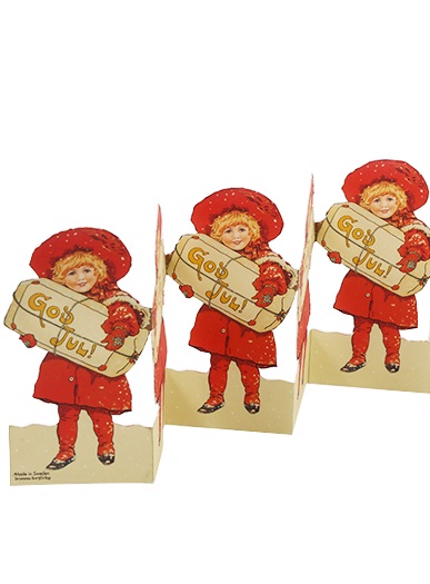 Paper garland Girl - Jenny Nyström - Old-fashioned Christmas decoration - 15x62 cm - 2