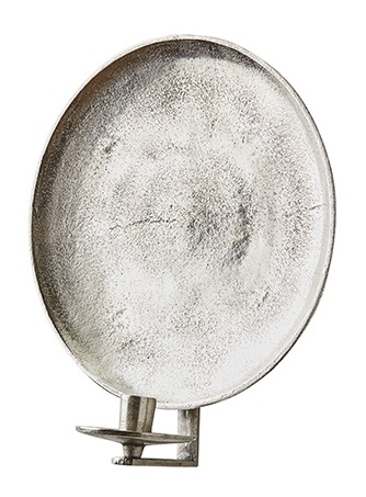 Väggljusstake - Ljusstake - Ljuslampett - Antiksilver  Ø 30 cm - 4