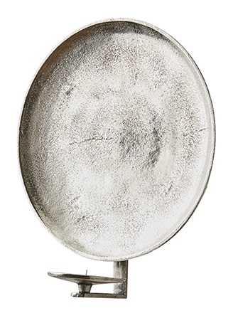 Väggljusstake - Ljusstake - Ljuslampett - Antiksilver  Ø 30 cm - 5