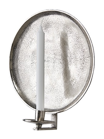 Väggljusstake - Ljusstake - Ljuslampett - Antiksilver  Ø 30 cm - 2