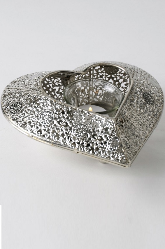 Candle holder - Heart candle holder - 18 cm - 2