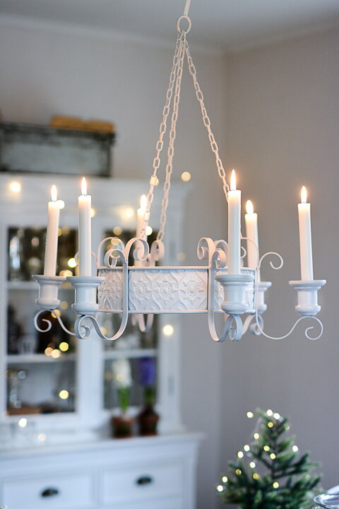 Kökslampa med levande ljus Kökslampa med levande ljus