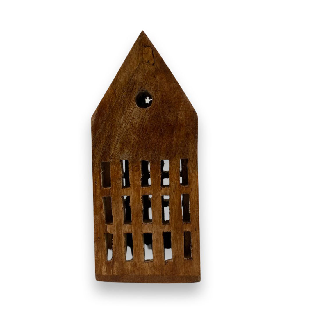 Hus - Trähus - Trä - Brun - 12x6,5 cm - 2
