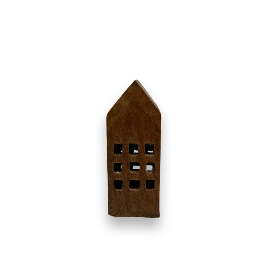 House - Wooden house - Wood - Brown - 13x5 cm - 2