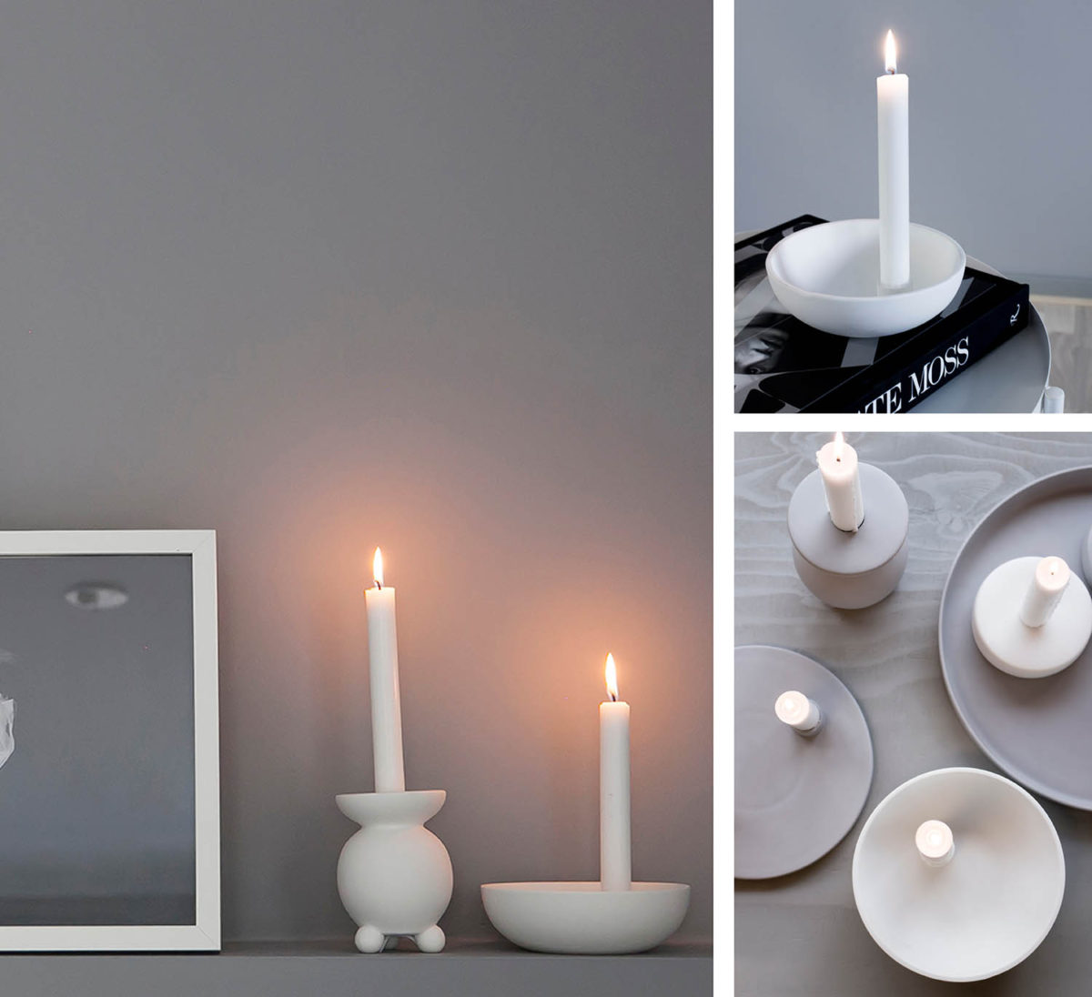 Lidatorp Small White Candlestick - 22