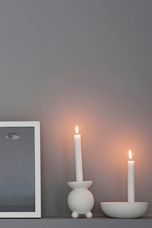 Lidatorp Small White Candlestick - 19