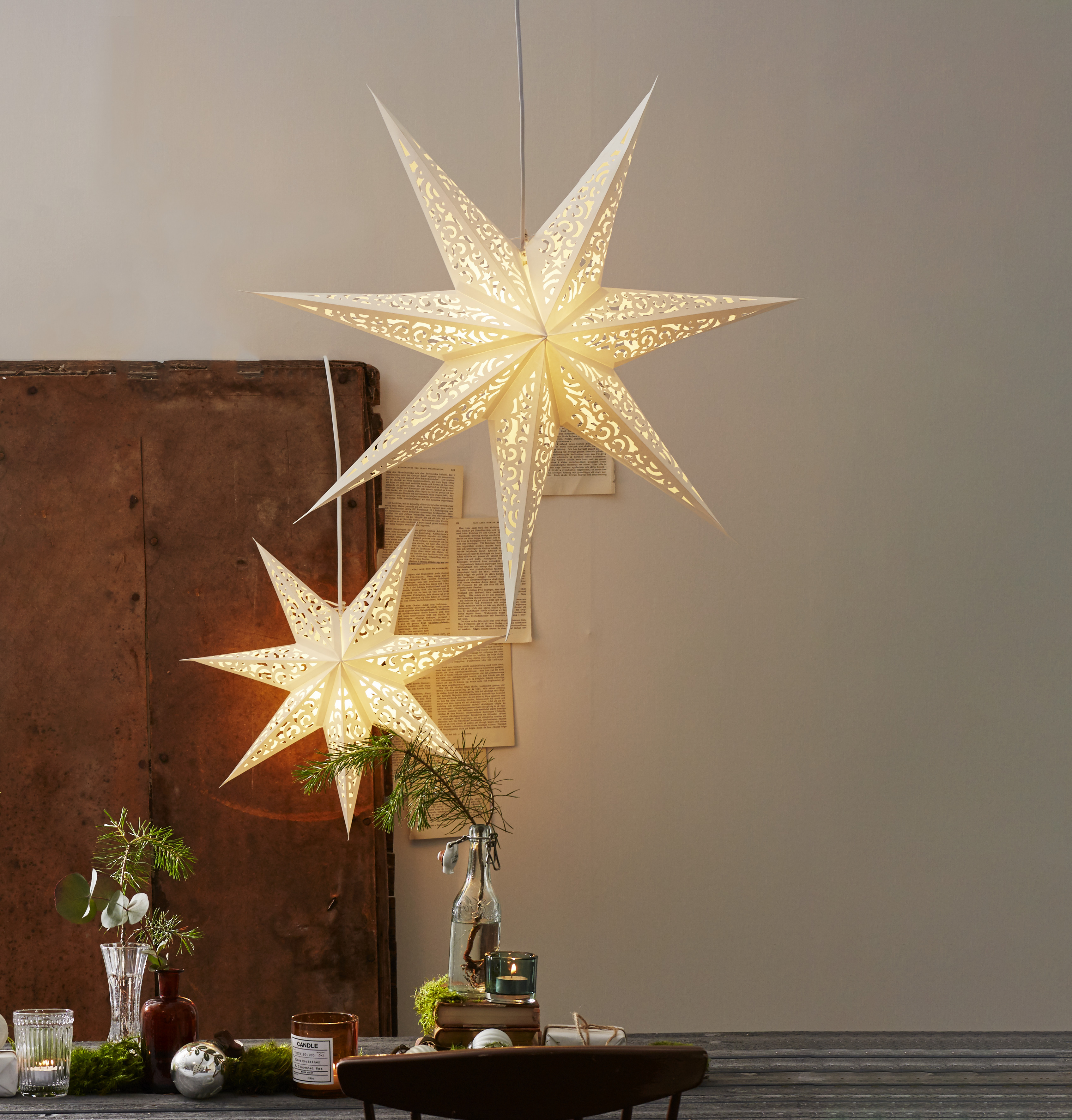 Paper star Lace - White - 80x80 cm