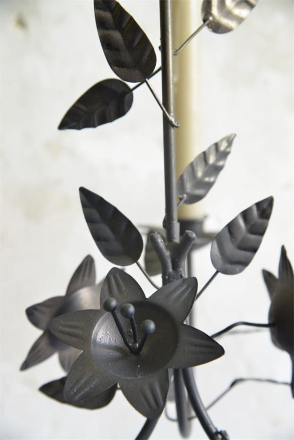 Chandelier - Ceiling chandelier with beautiful details - Black - 2