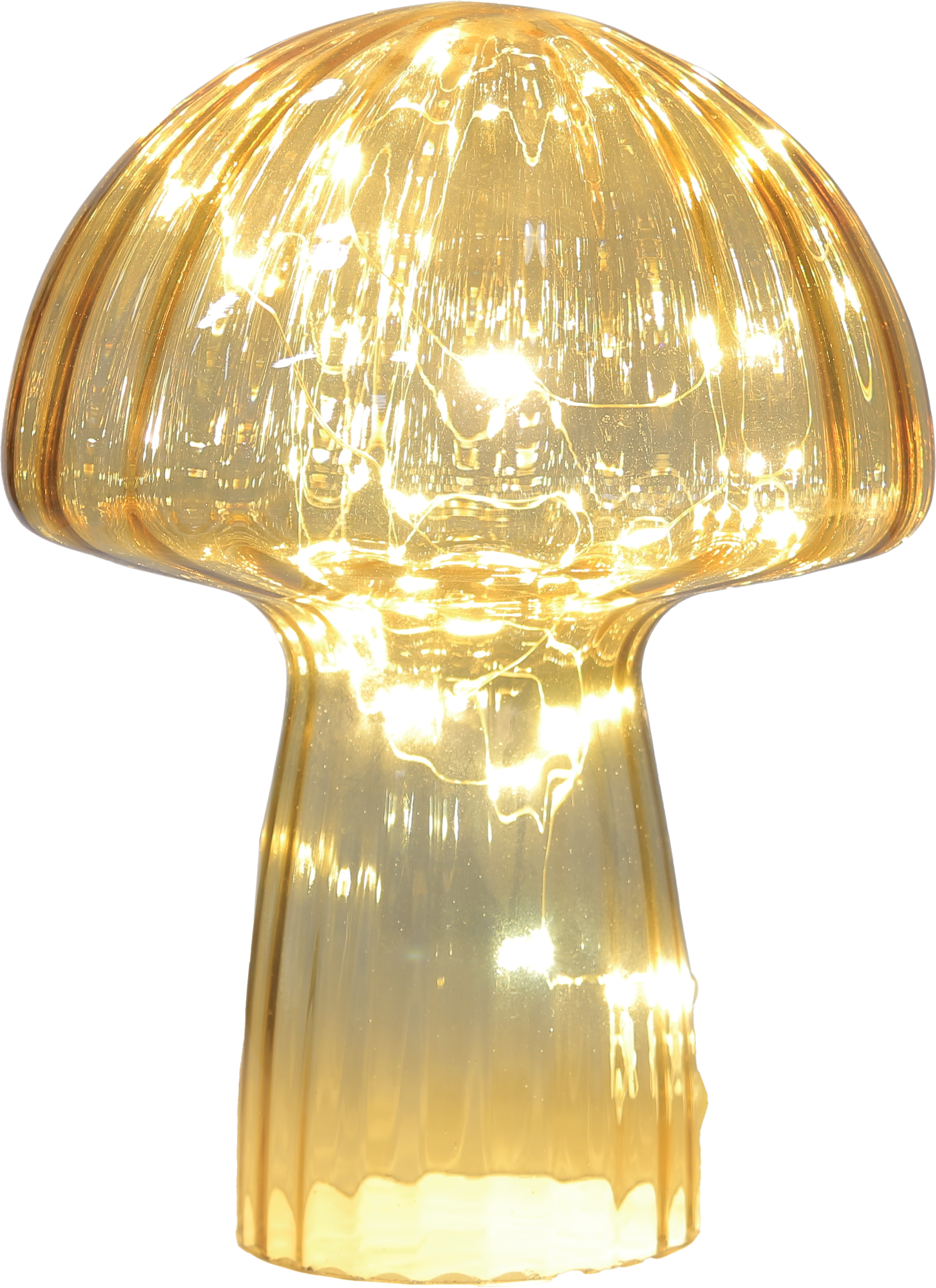 Table lamp - Mushroom - Glass - Beige - Timer/Dimmer - 23x18 cm - 2