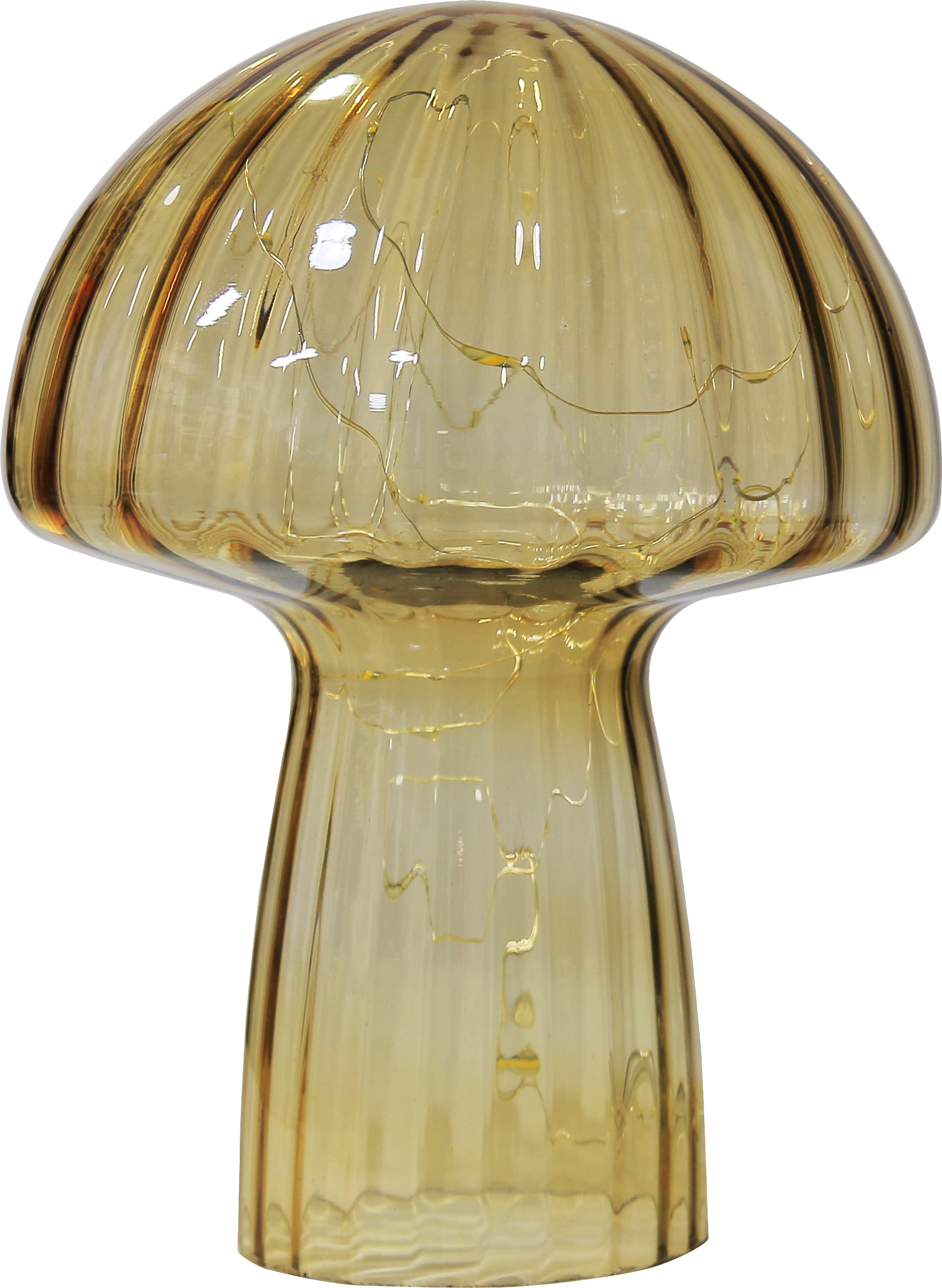 Table lamp - Mushroom - Glass - Beige - Timer/Dimmer - 23x18 cm - 3