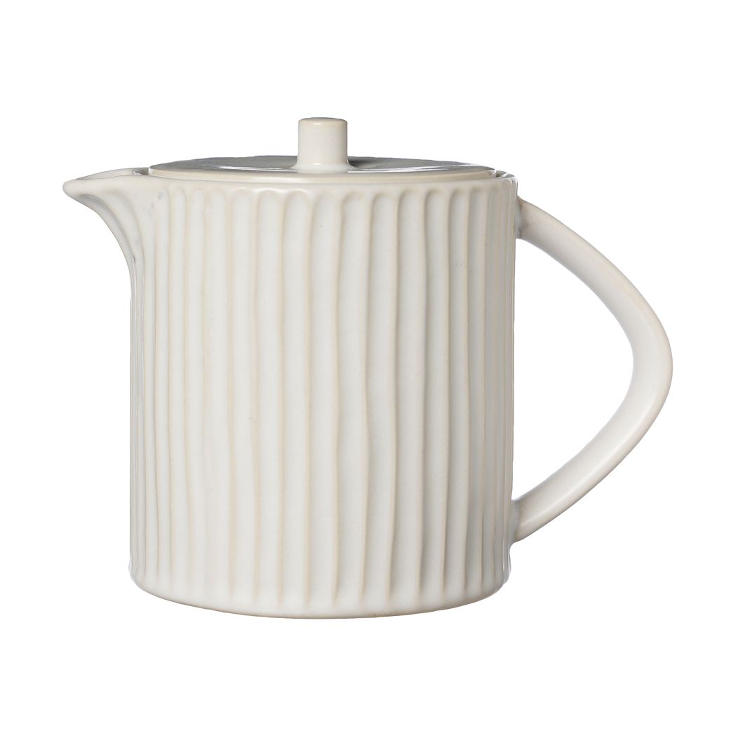 ERNST - Mulled wine jug with warmer - Teapot - Natural white - Stoneware - 4