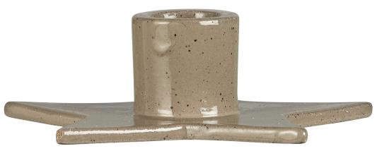 Ljusstake - Stjärna - Porslin - 12,5x12,5 cm - 3