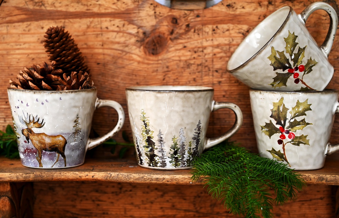 Mulled wine mug Moose - Mini mug - Stoneware - 6xØ6 cm - 1 pc - 10