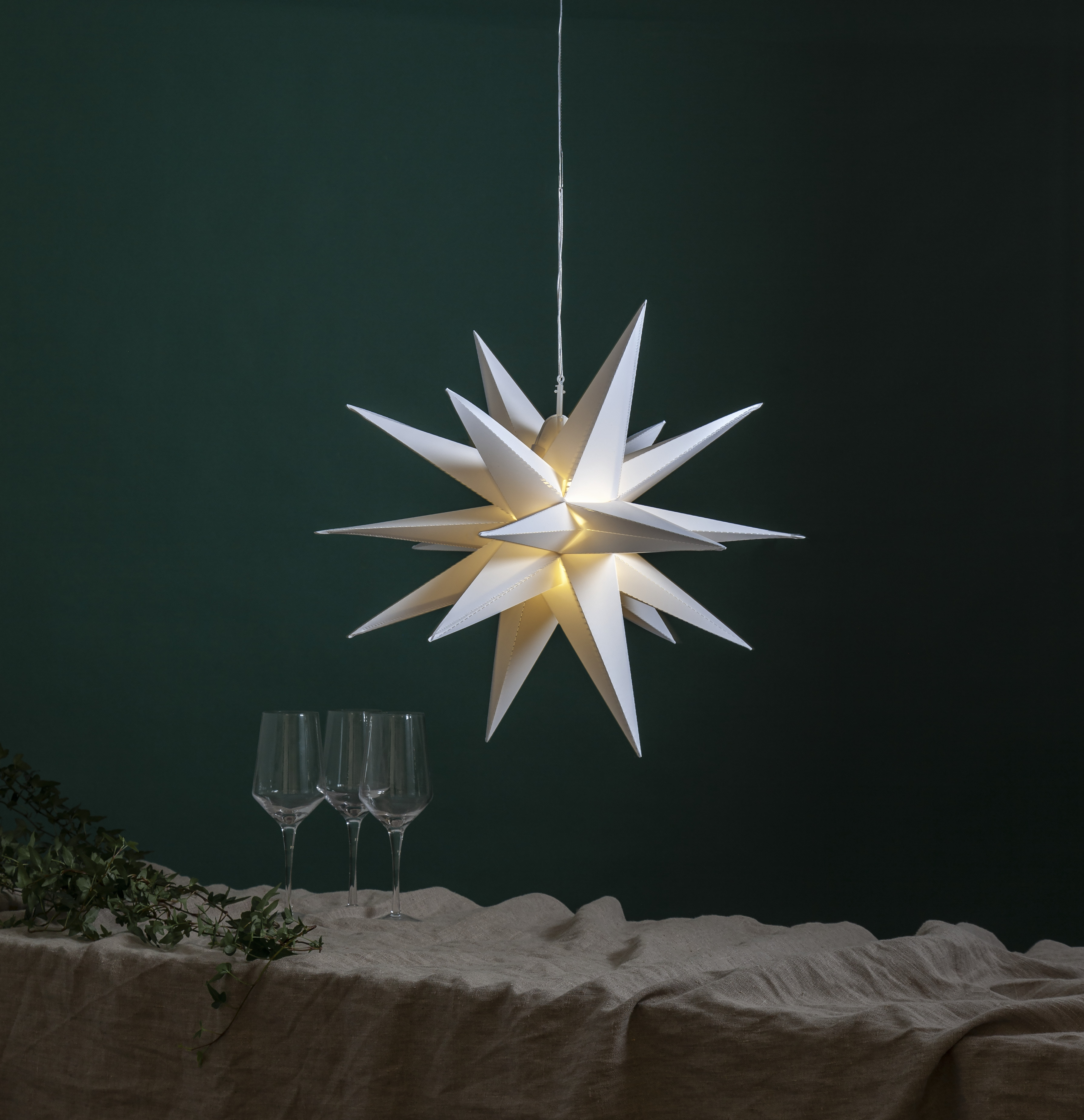 Advent Star - Alice - White - Indoor/Outdoor - 57x57 cm - 12