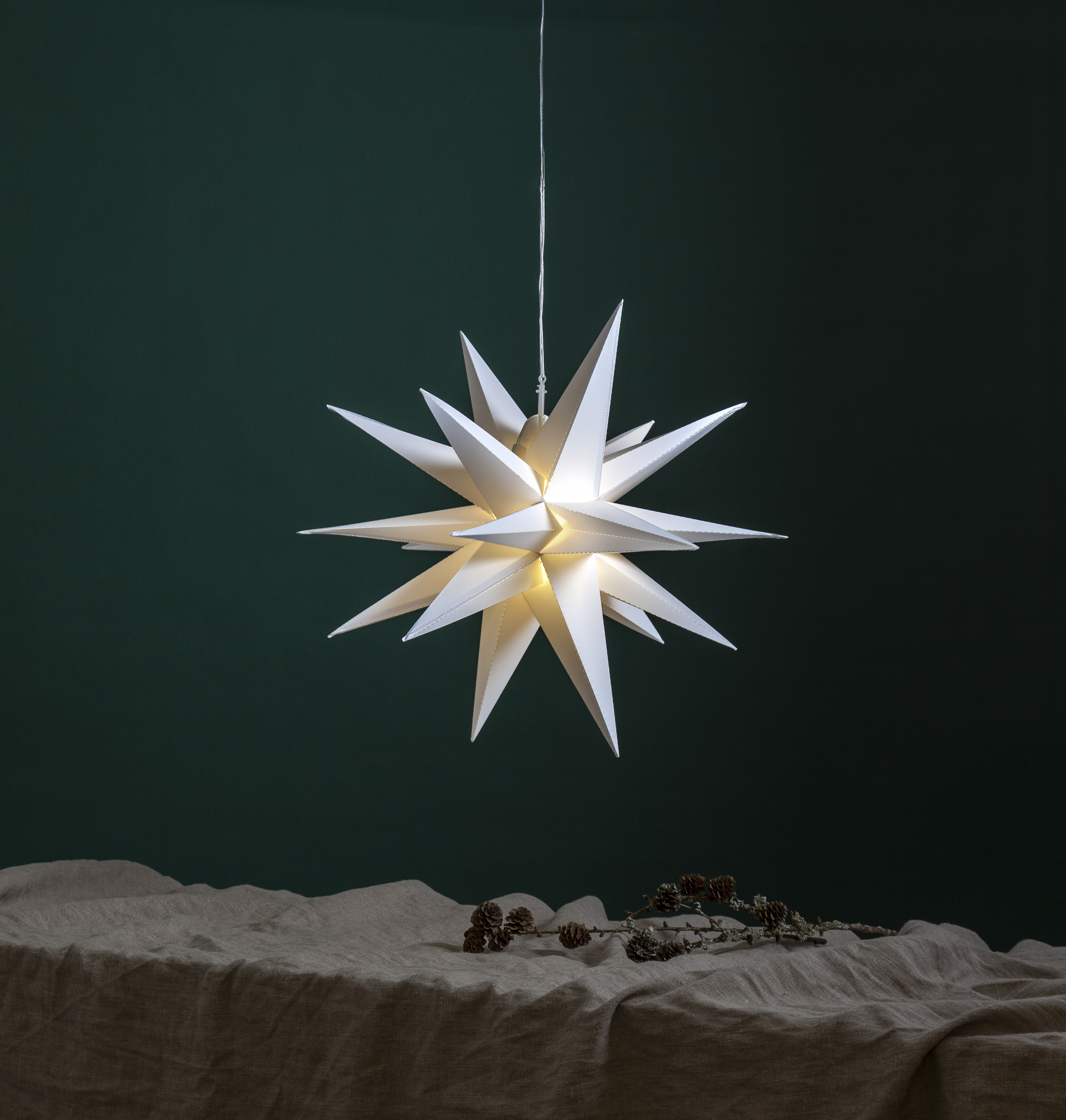 Advent Star - Alice - White - Indoor/Outdoor - 57x57 cm - 17