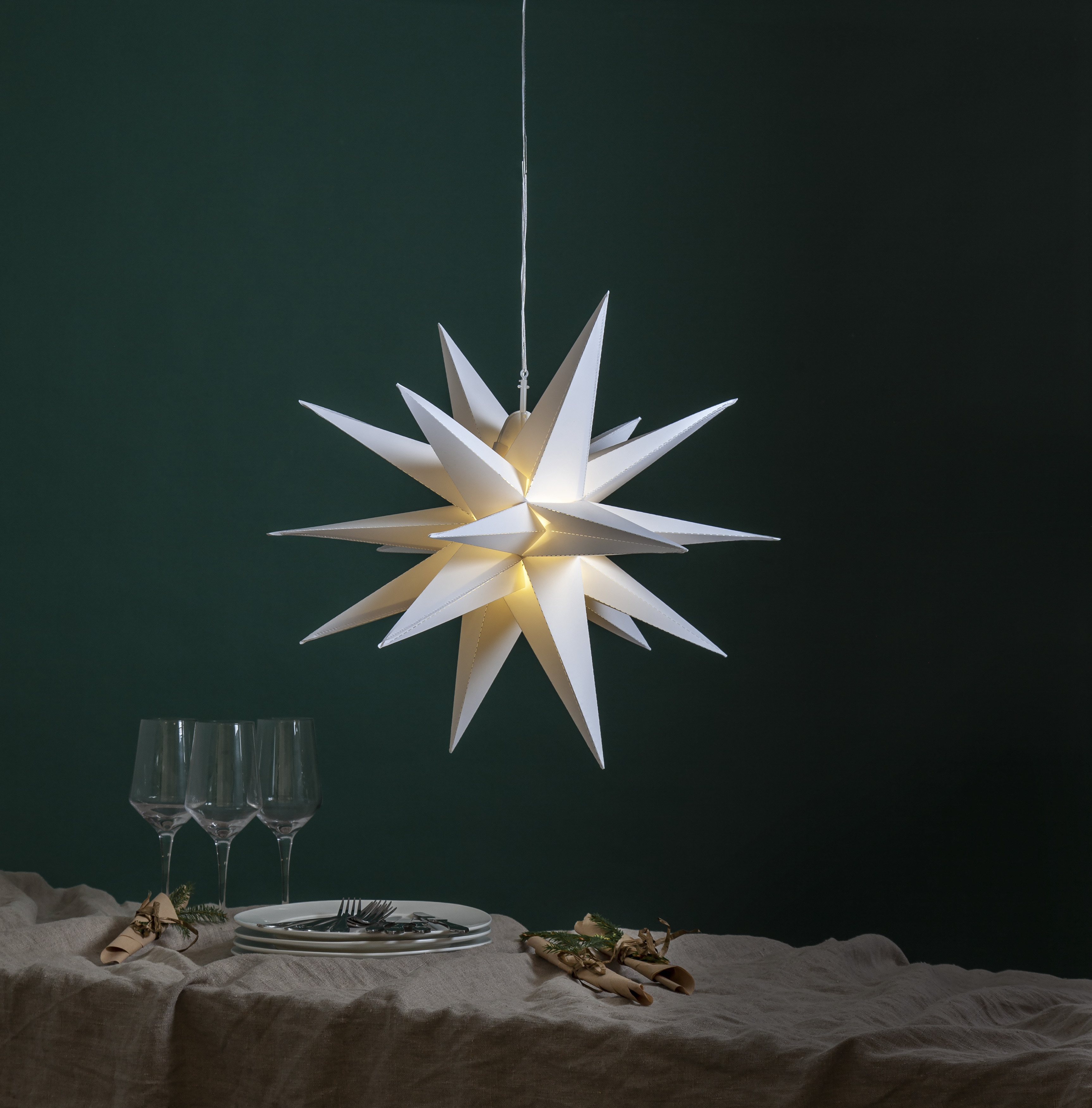 Advent Star - Alice - White - Indoor/Outdoor - 57x57 cm - 19