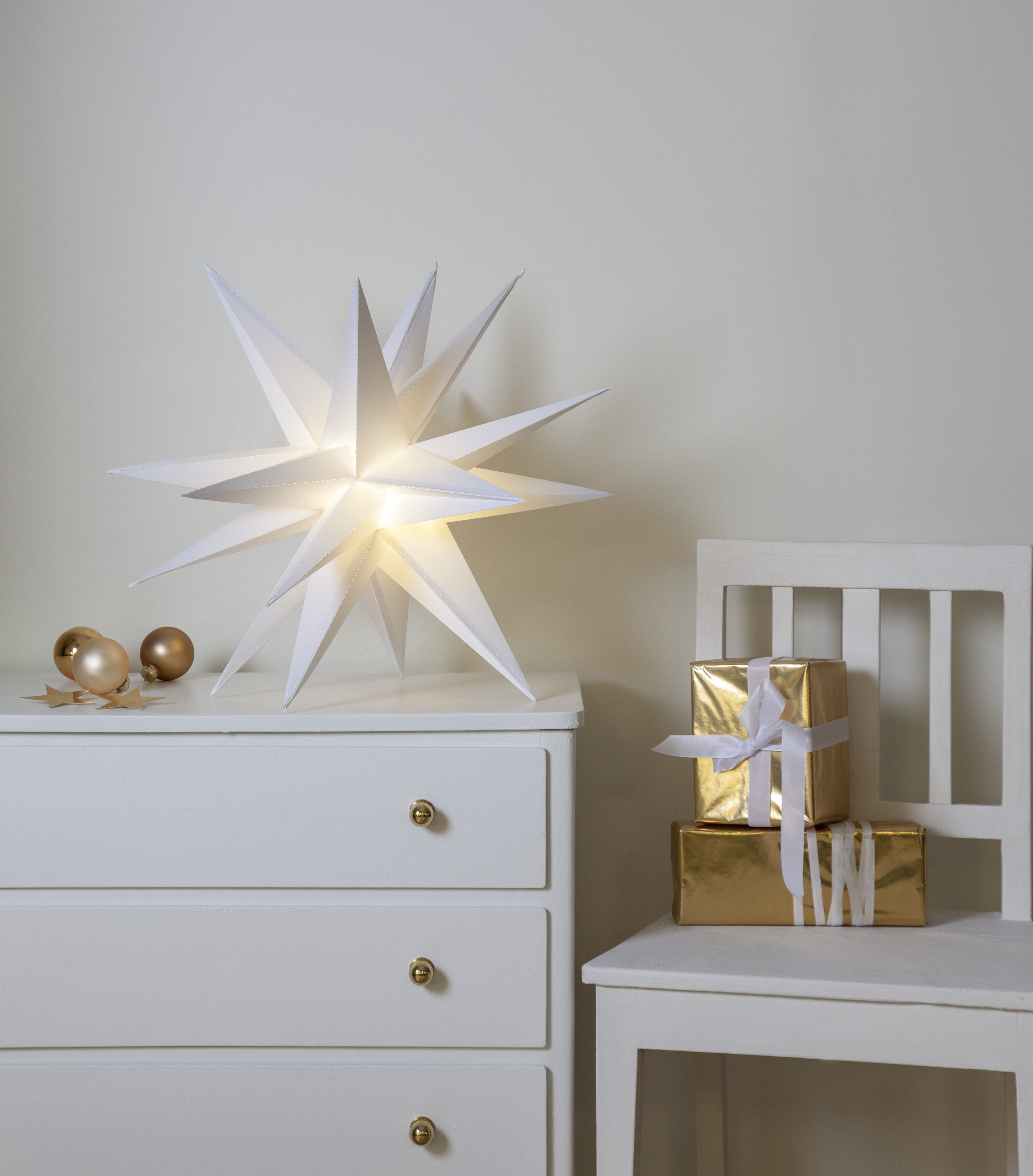 Advent Star - Alice - White - Indoor/Outdoor - 57x57 cm - 14