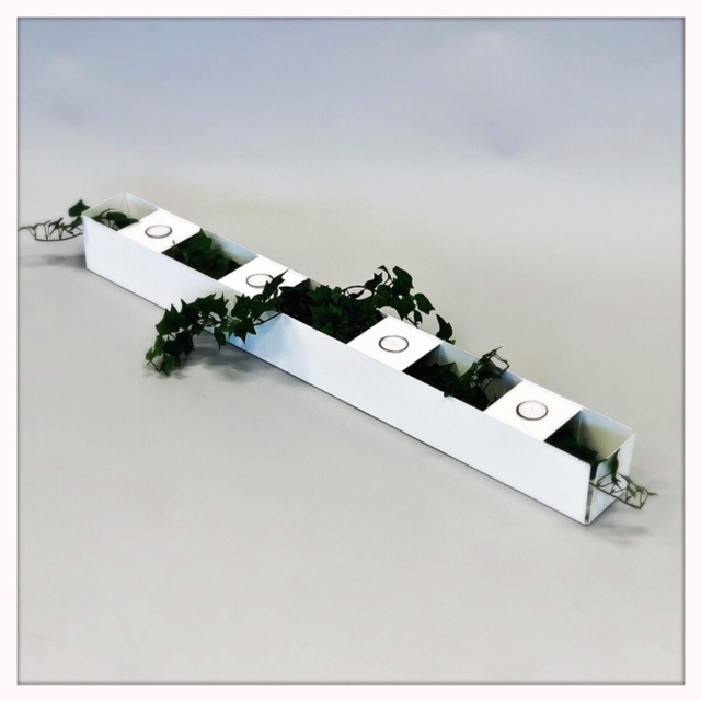 Box - Metal box - Decorative box - White - 100 cm - 3