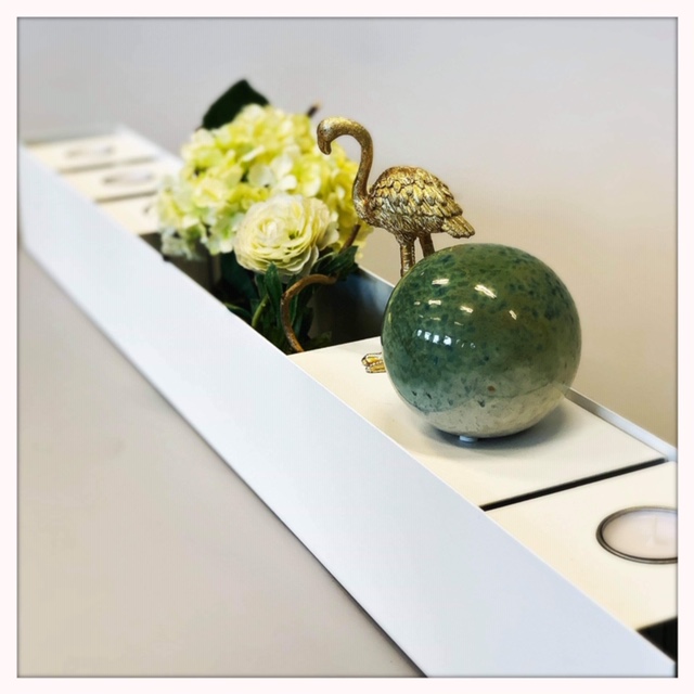 Box - Metal box - Decorative box - White - 100 cm - 4
