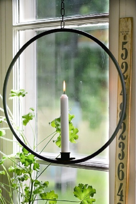 Ljusring - Ljusstake Svart Ø 55 cm  - 3