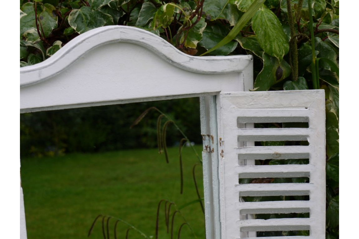 Mirror with shutters - Antique white - 60 cm - 2