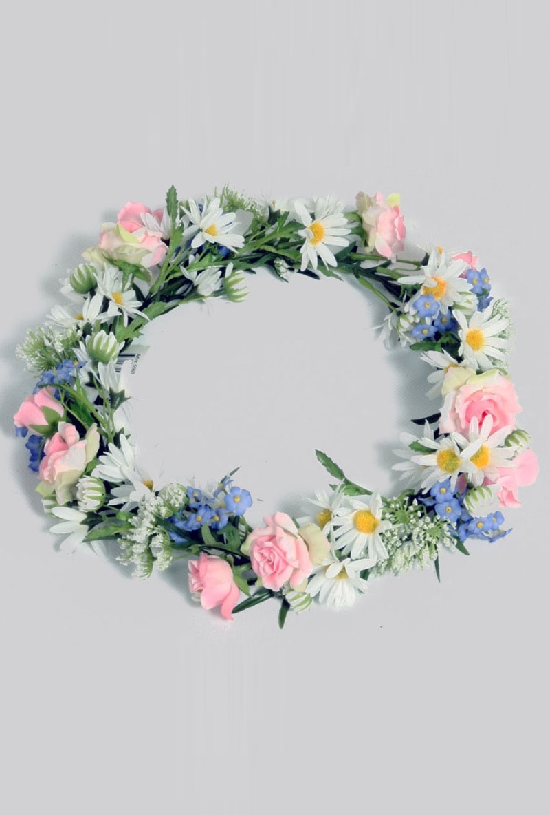 Wreath - Midsummer wreath - Head wreath - Flower wreath - 25 cm - Adjustable - 2