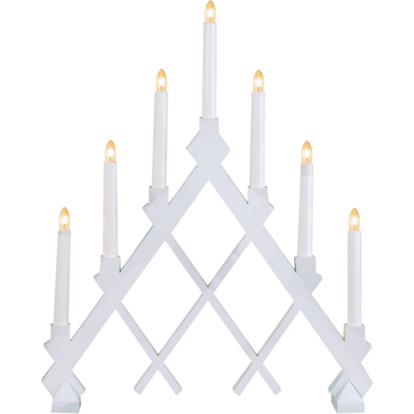 Adventsljusstake - Ljusstake Rut - Vit - 2