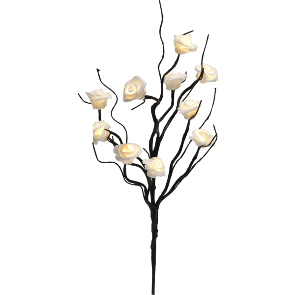 Decorative branch with white roses - 50 cm - 4
