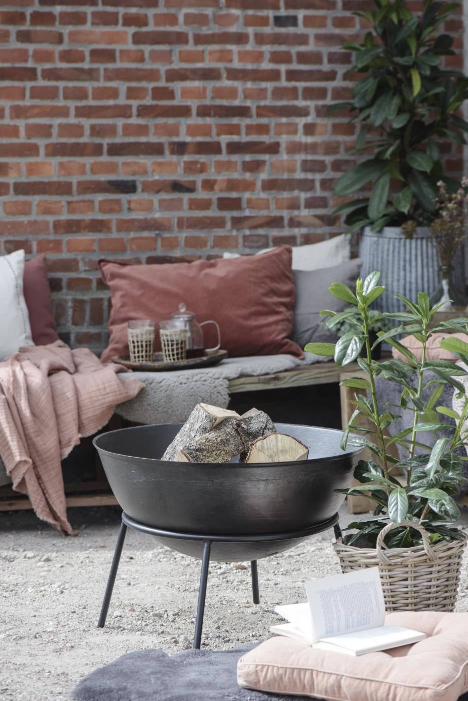 Basket - Pot with plastic interior - Rattan - Natural - 4