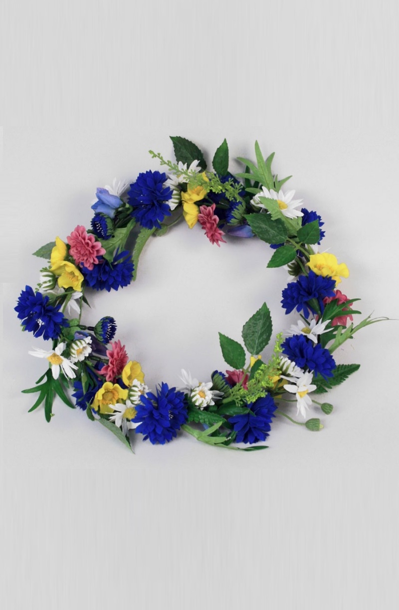 Wreath - Midsummer wreath - Head wreath - Flower wreath - 25 cm - Adjustable - 2