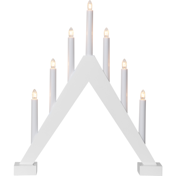 Ljusstake - Adventsljusstake - Vit  - 3