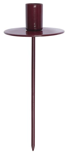Candle holder for Christmas tree candles - Wine red - 12 cm - 6