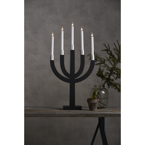 Ljusstake - Adventsljusstake - Mörkgrå - 67x35 cm