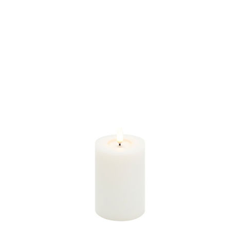 LED light - Block light - Battery-powered wax light with timer - 7x10 cm - 3